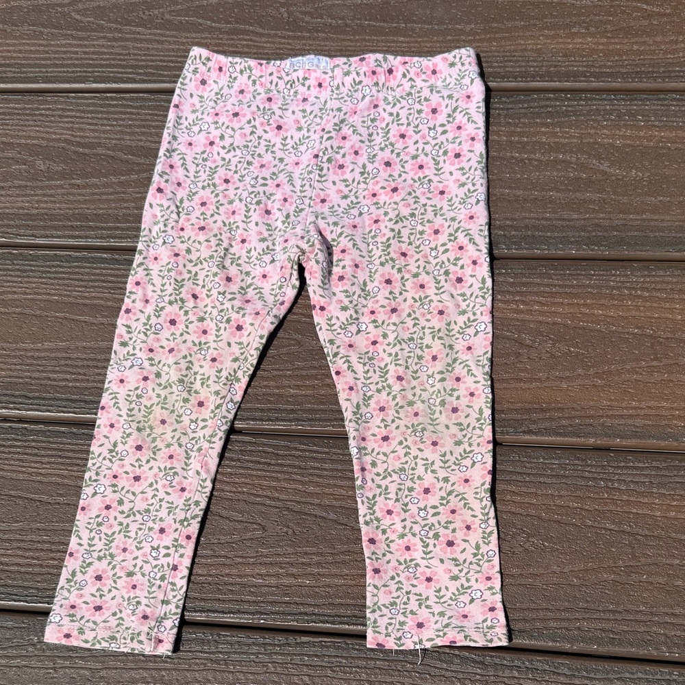 BCBG Pink Floral Kids Leggings